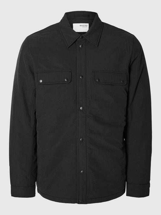 Selected Homme Padded Shacket - Black