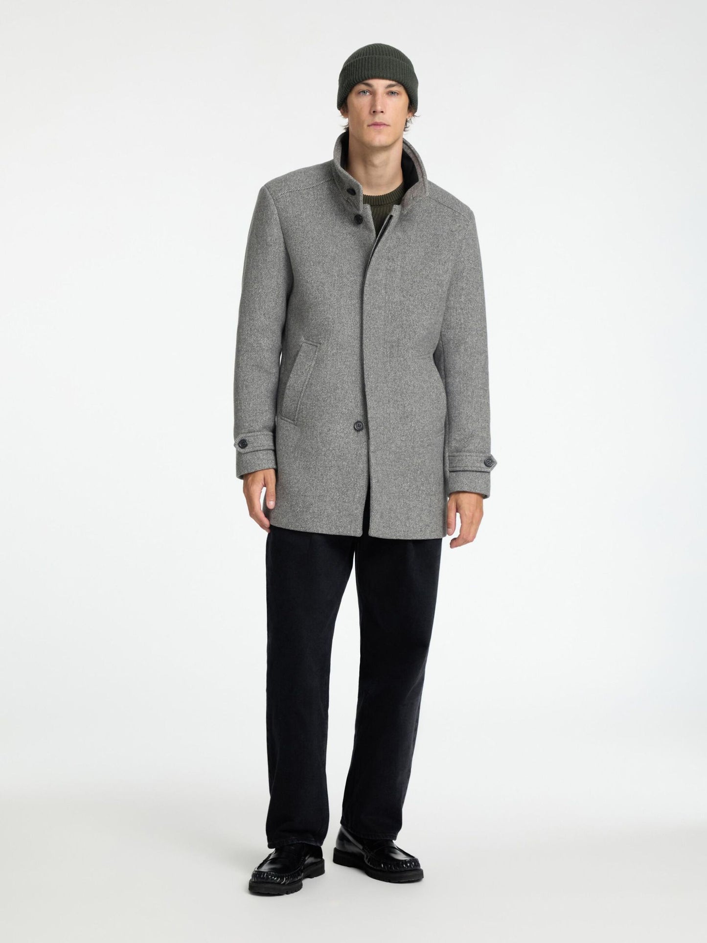 Selected Homme Reuben coat - Light Grey Melange