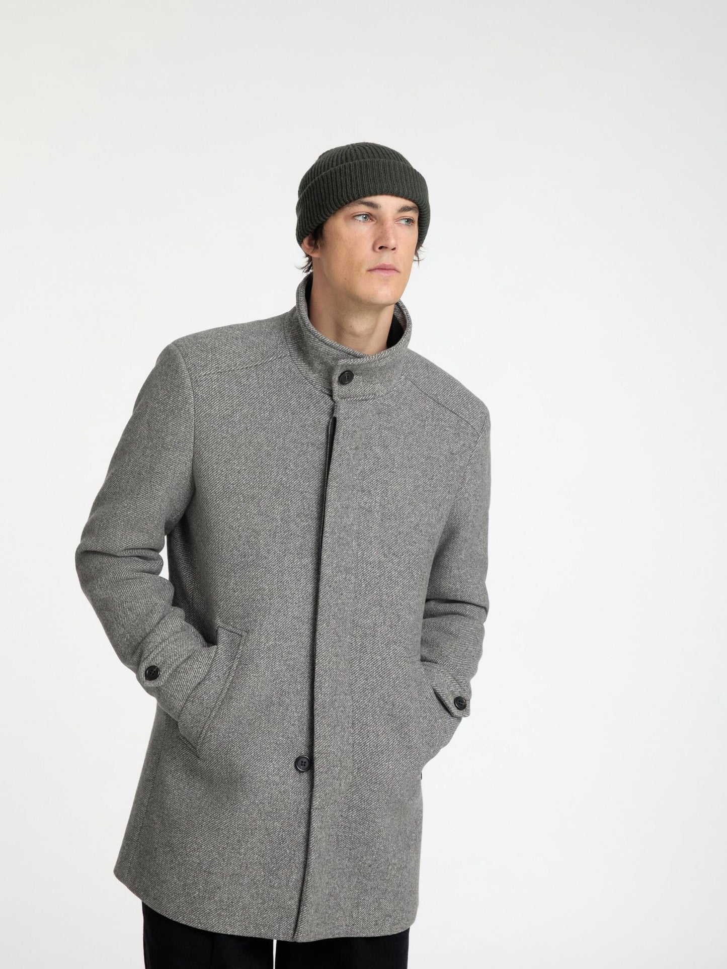 Selected Homme Reuben coat - Light Grey Melange