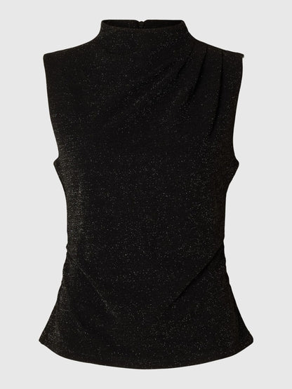 Selected Femme High Neck Top - Black