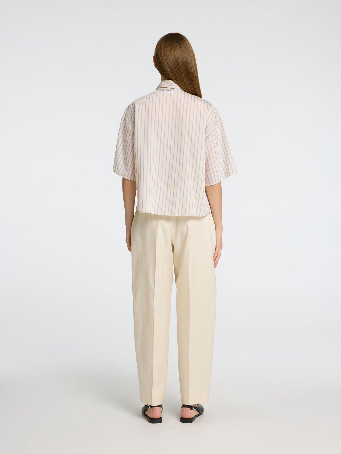 Selected Femme Juno 3/4 Bow Shirt  - Birch