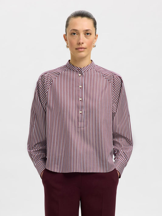Selected Mariette Relaxed Long Sleeve Shirt - Fig