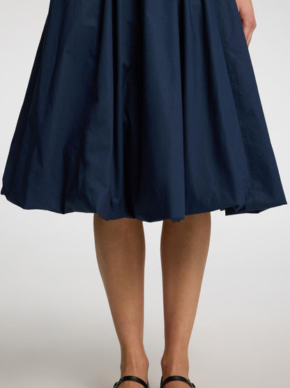 Selected Femme Aster Bubble Midi Skirt - Navy