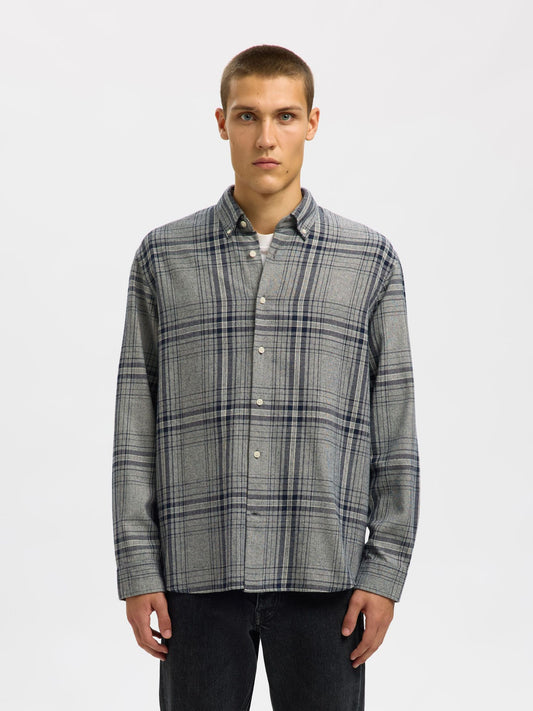 Selected Noah Long Sleeve Shirt - Sky Captain