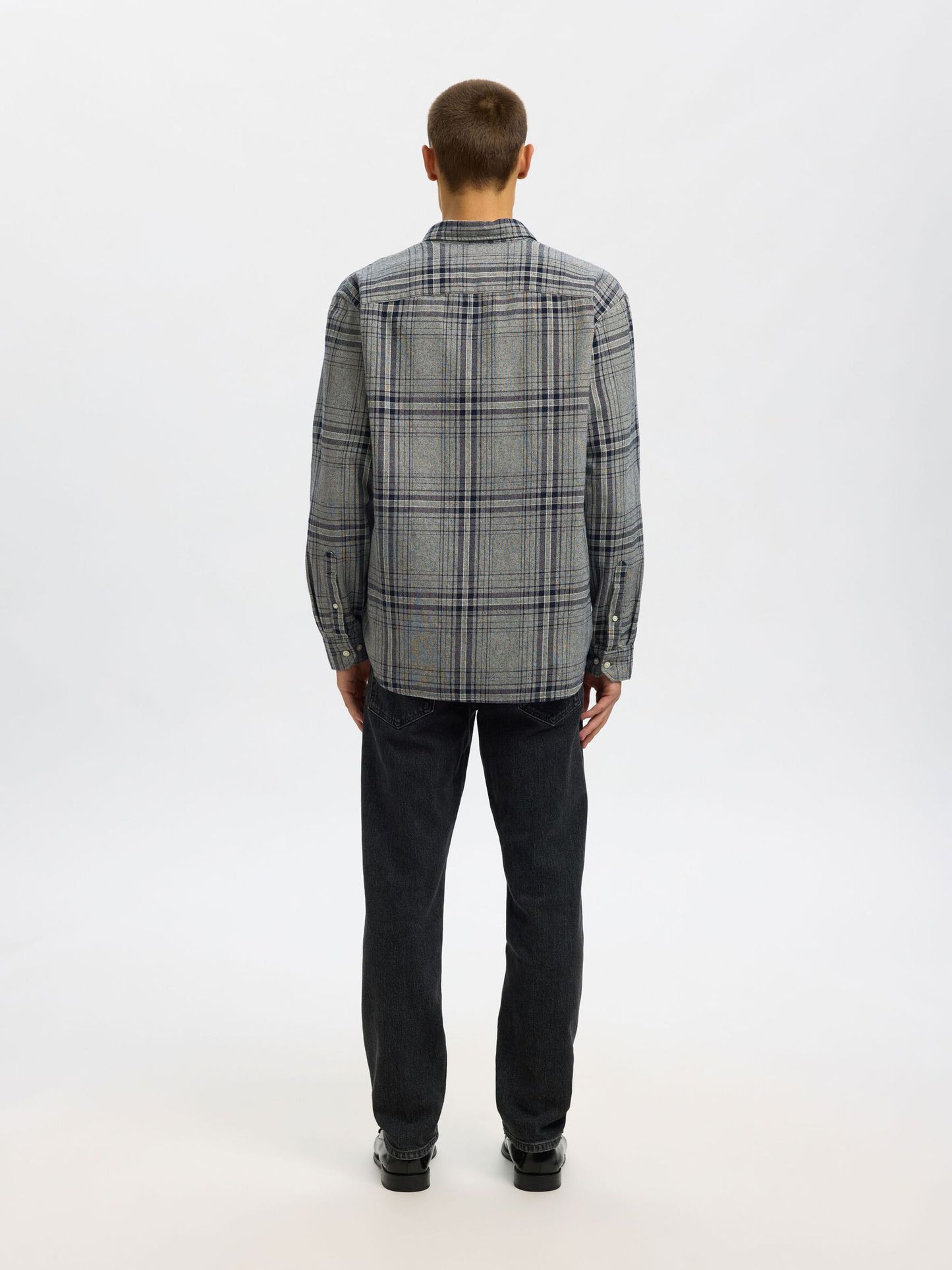 Selected Noah Long Sleeve Shirt - Sky Captain