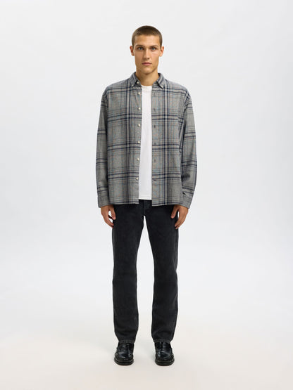 Selected Noah Long Sleeve Shirt - Sky Captain