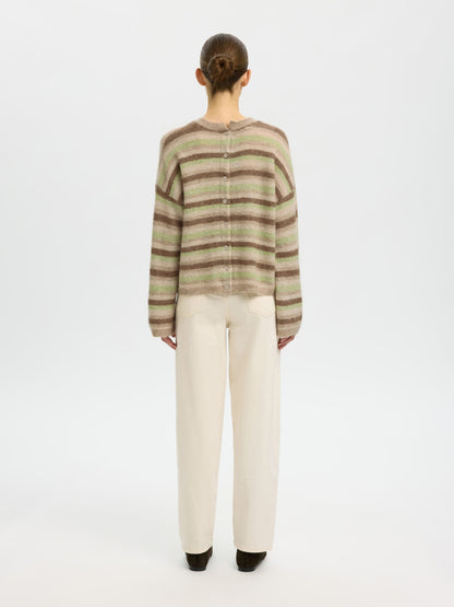 Selected Cashmere Stripe Knit Pullover