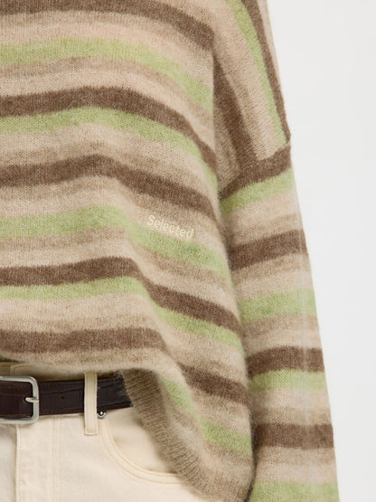 Selected Cashmere Stripe Knit Pullover