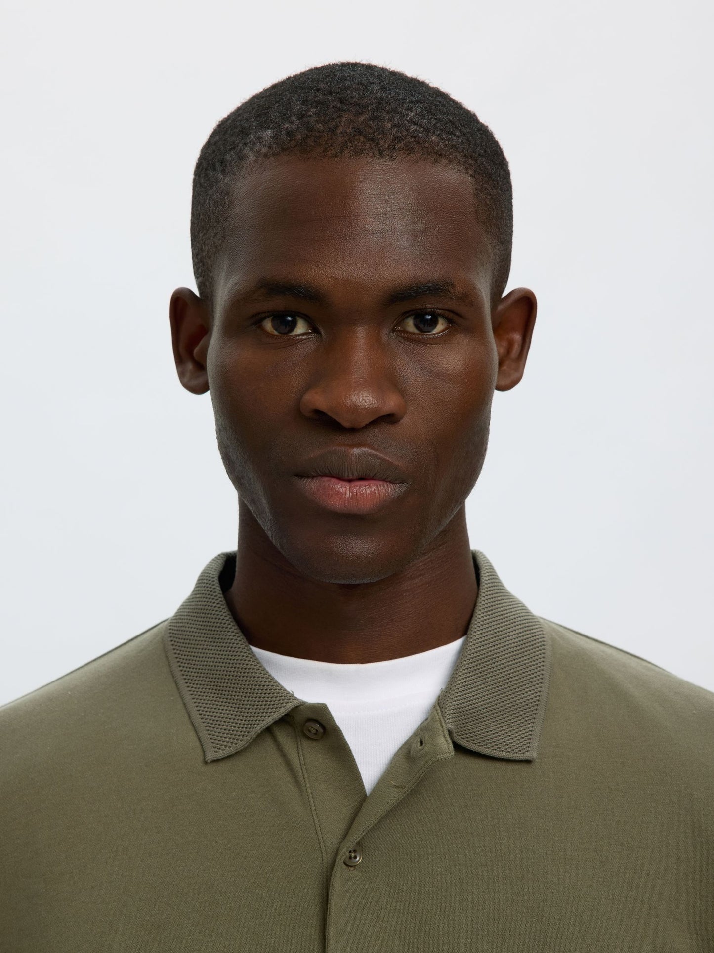Selected Fave Button Short Sleeve Polo - Kalamata