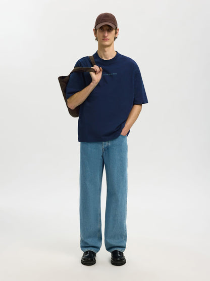 Selected Norman License Tee - Ocean Cavern
