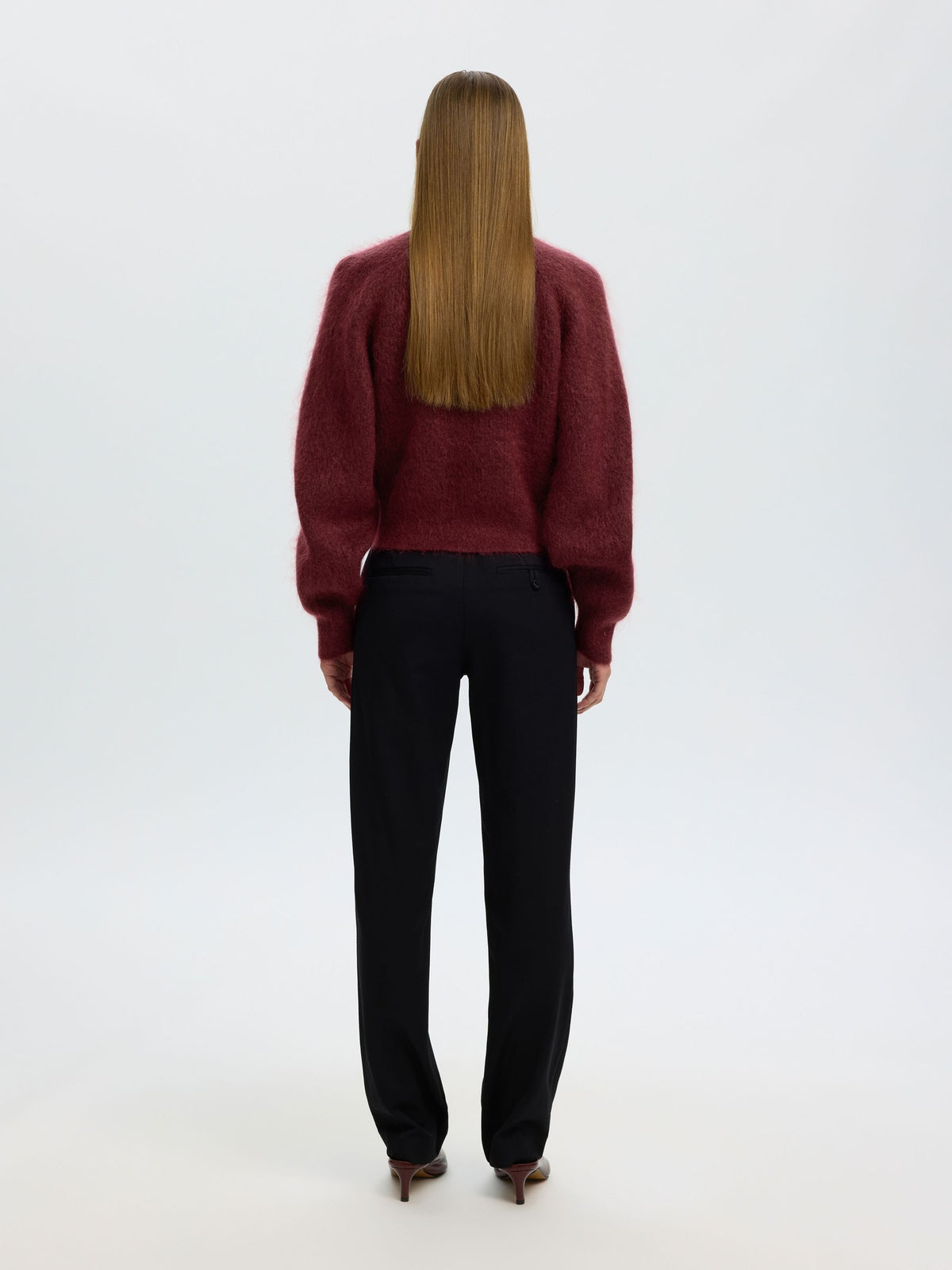 Selected Mira Mohair Blend Knit - Tawny Port