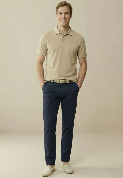 Fynch Hatton Cotton Pique Polo Shirt - Pistachio