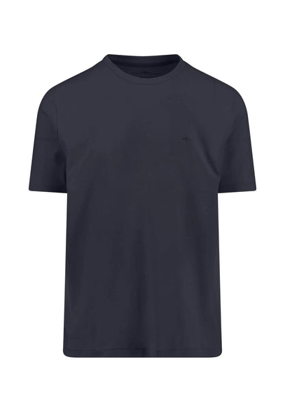 Fynch Hatton Cotton Round Neck T-Shirt - Navy