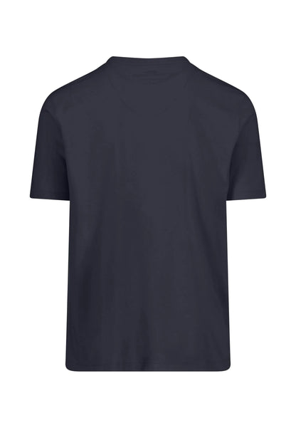 Fynch Hatton Cotton Round Neck T-Shirt - Navy