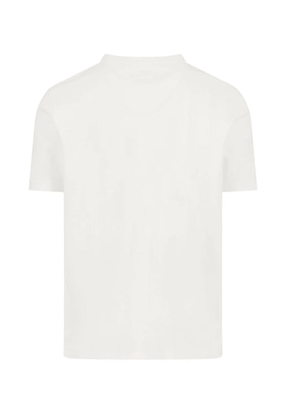 Fynch Hatton Round Neck Cotton T-Shirt - Off White