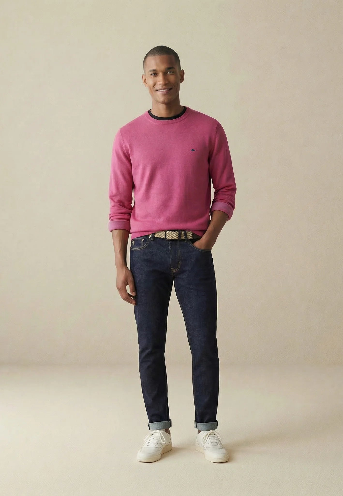 Fynch Hatton Round Neck Knit - Malaga