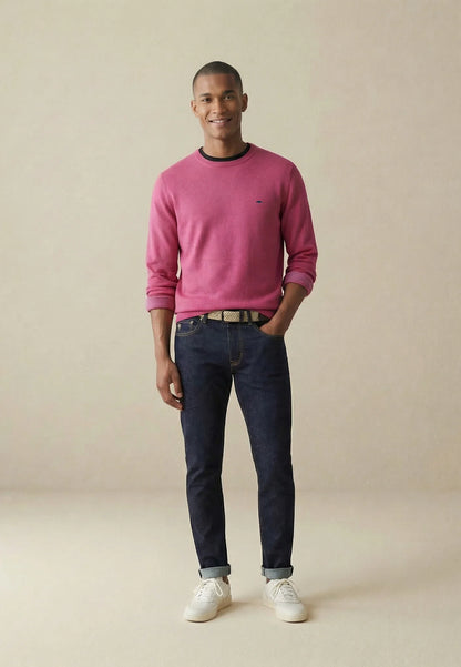Fynch Hatton Round Neck Knit - Malaga