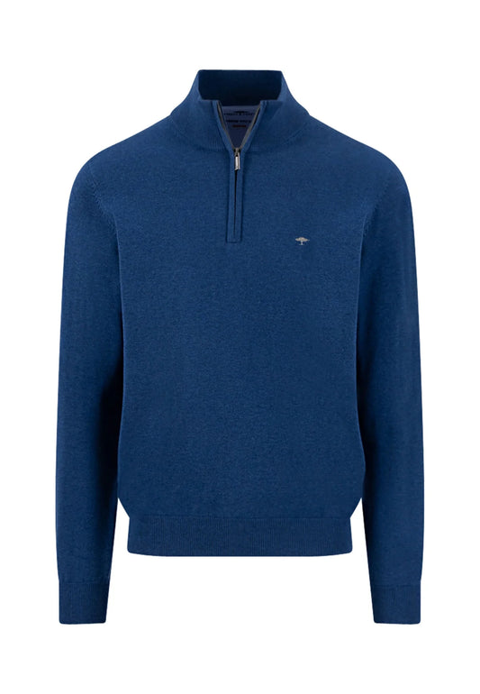 Fynch Hatton 1/4 Zip Troyer Knit - Midnight