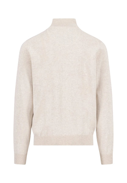 Fynch Hatton Troyer 1/4 Zip Jumper - Off White