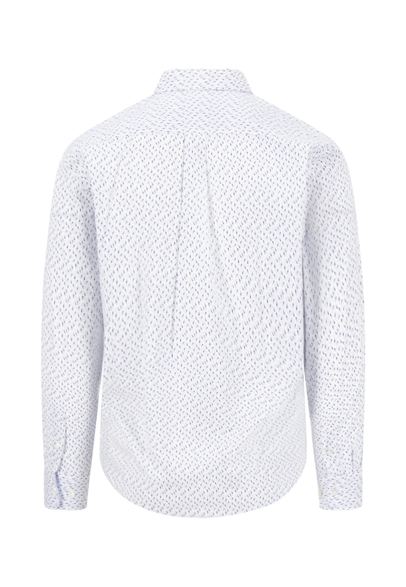 Fynch Hatton Long Sleeve Cotton Print Shirt - Magnolia