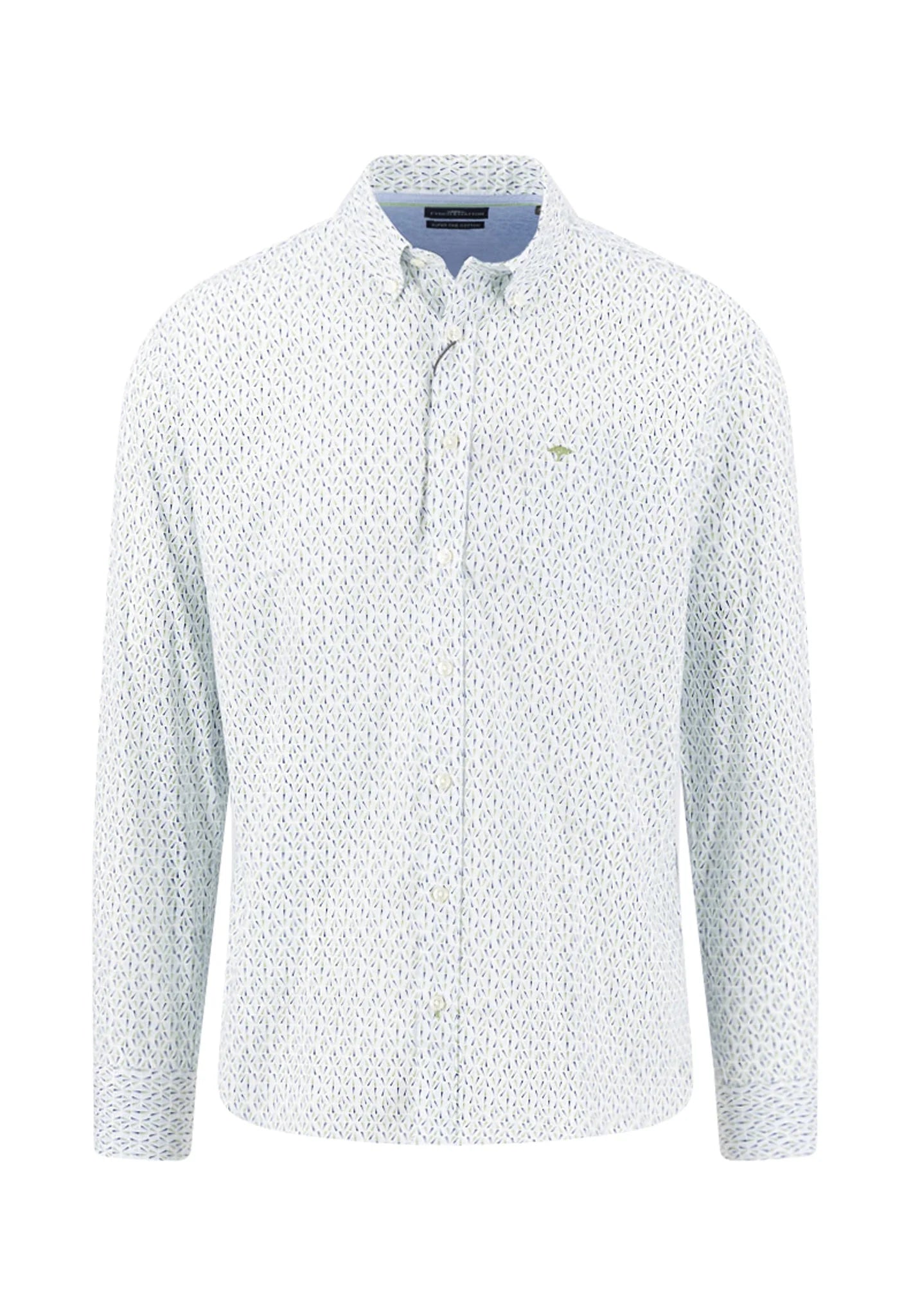 Fynch Hatton Long Sleeve Printed Shirt - Avocado