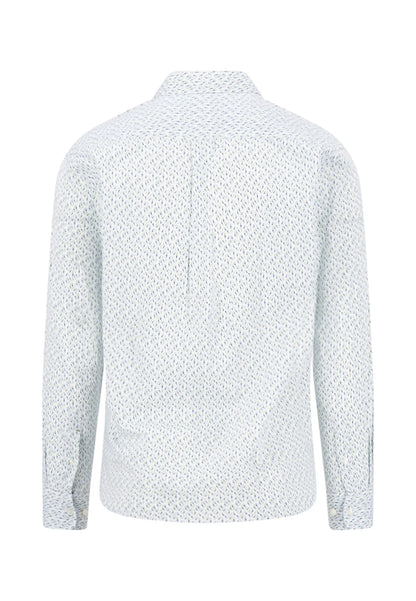 Fynch Hatton Long Sleeve Printed Shirt - Avocado