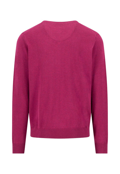 Fynch Hatton V-Neck Superfine Knit -Grape