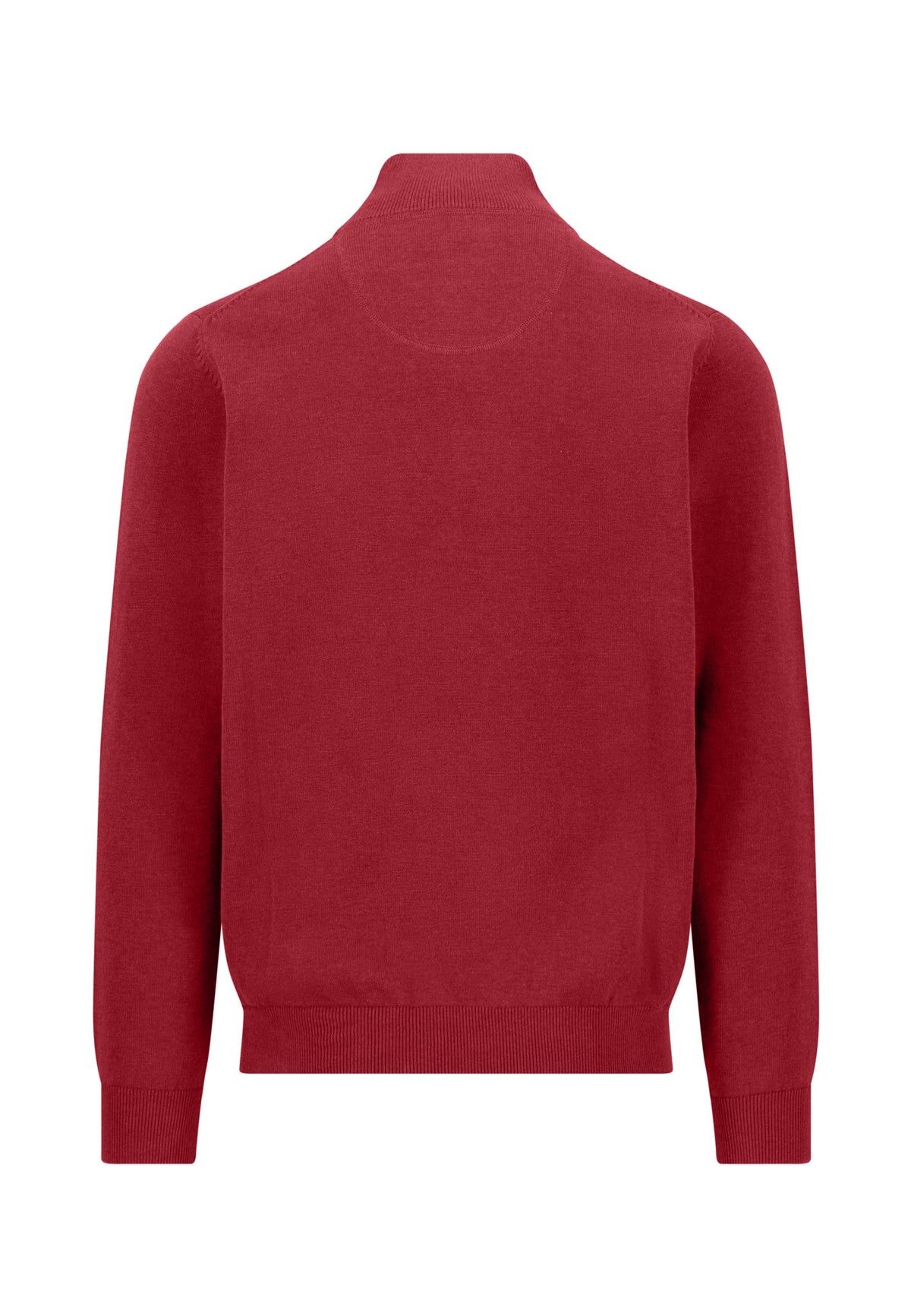 Fynch Hatton Troyer Zip Jumper - Red Brick
