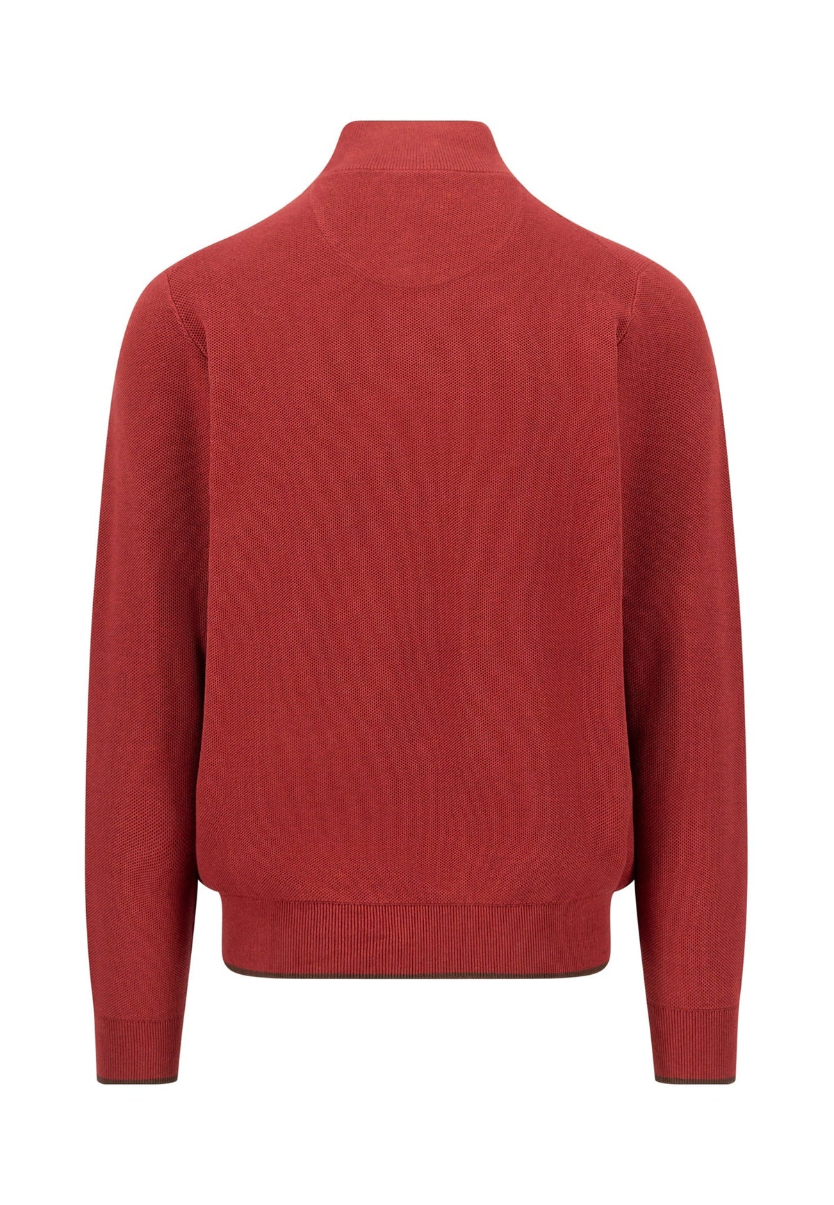 Fynch Hatton Troyer Zip Structure Jumper - Brick