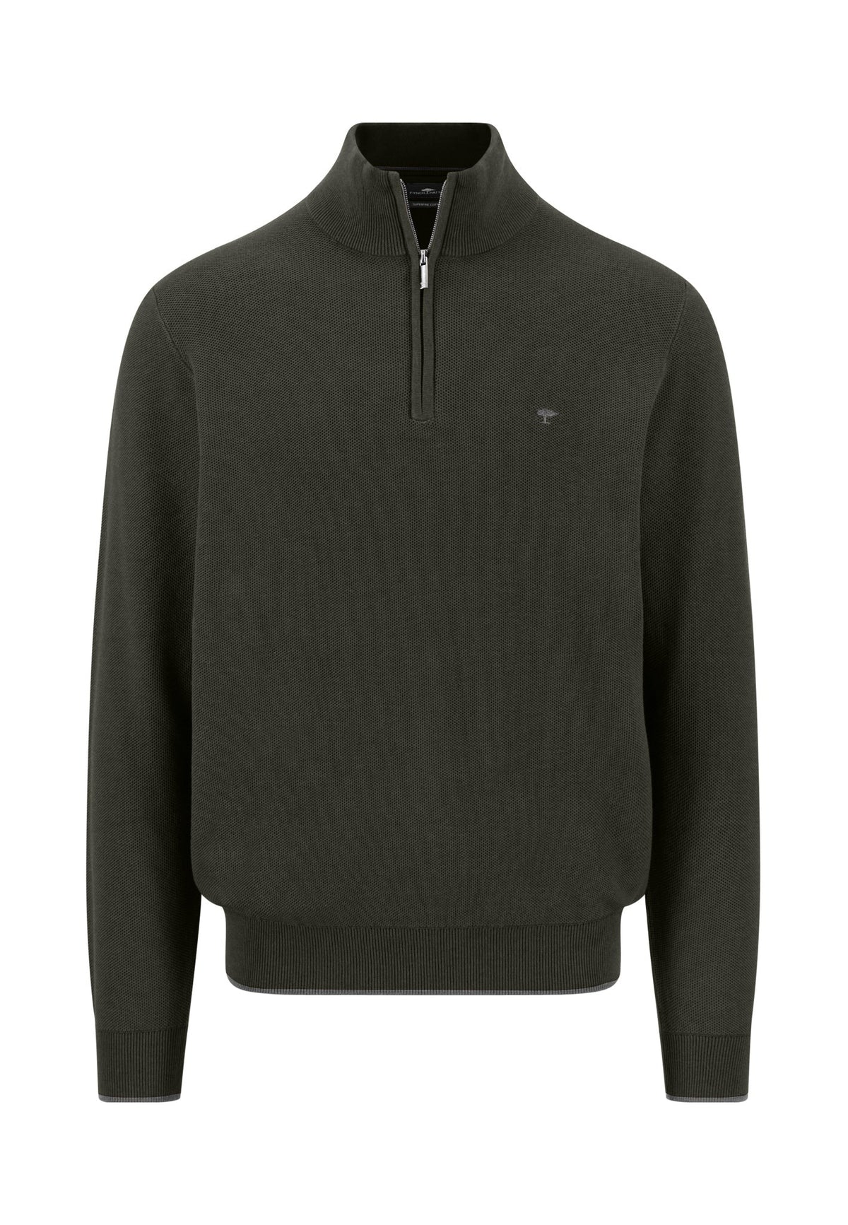 Fynch Hatton Troyer Zip Structure Jumper - Cypress