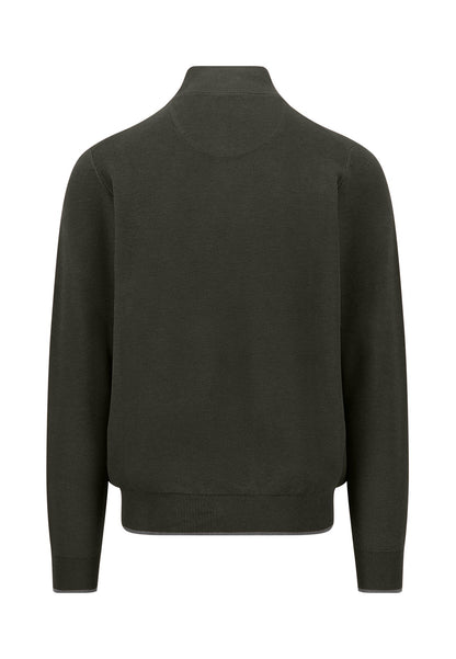 Fynch Hatton Troyer Zip Structure Jumper - Cypress