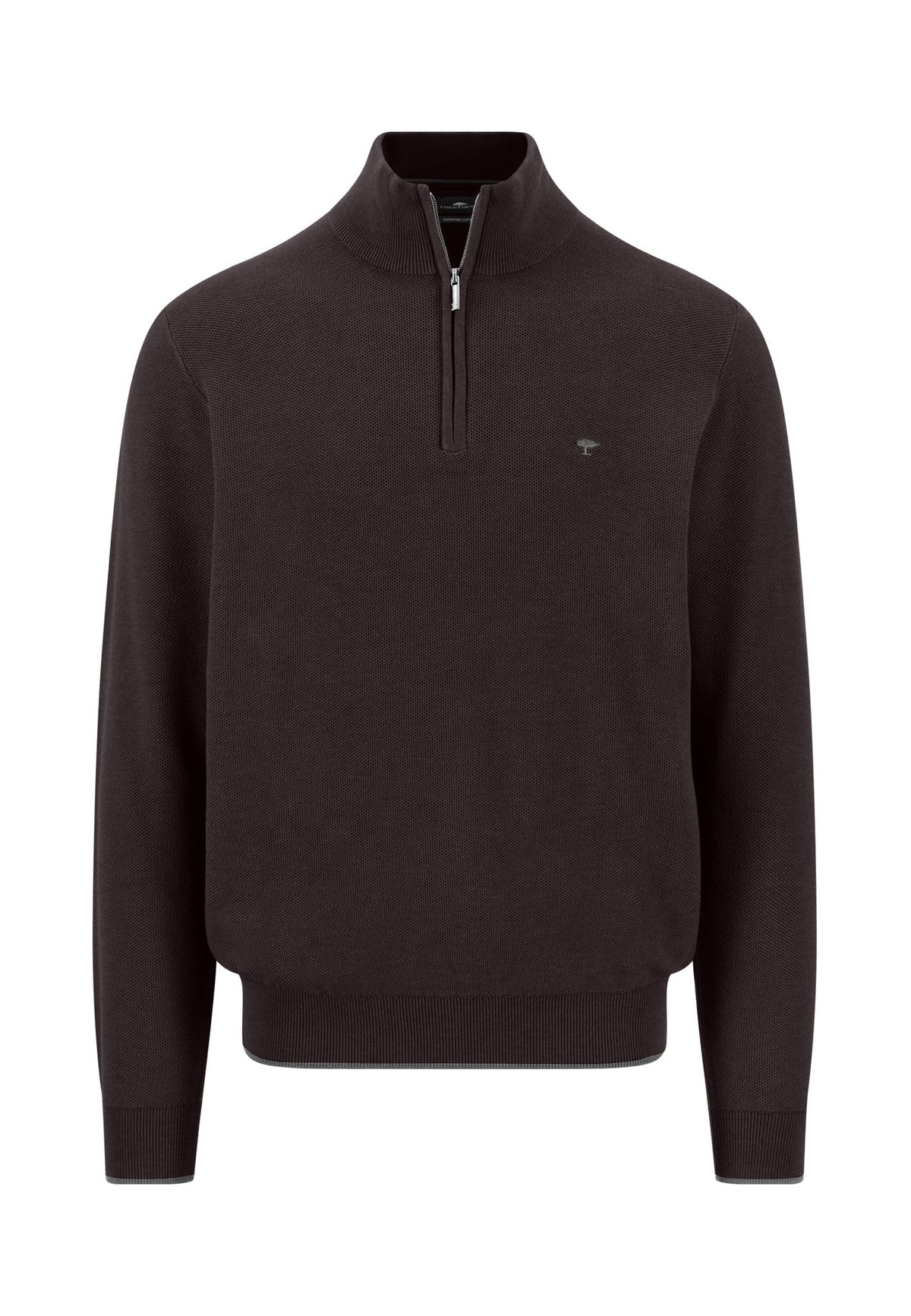 Fynch Hatton Troyer Zip Structure Jumper - Soil