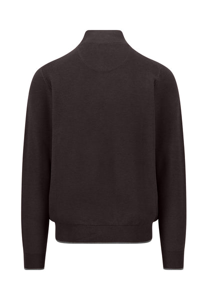 Fynch Hatton Troyer Zip Structure Jumper - Soil