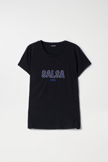 Salsa Logo Beaded Tee - Black