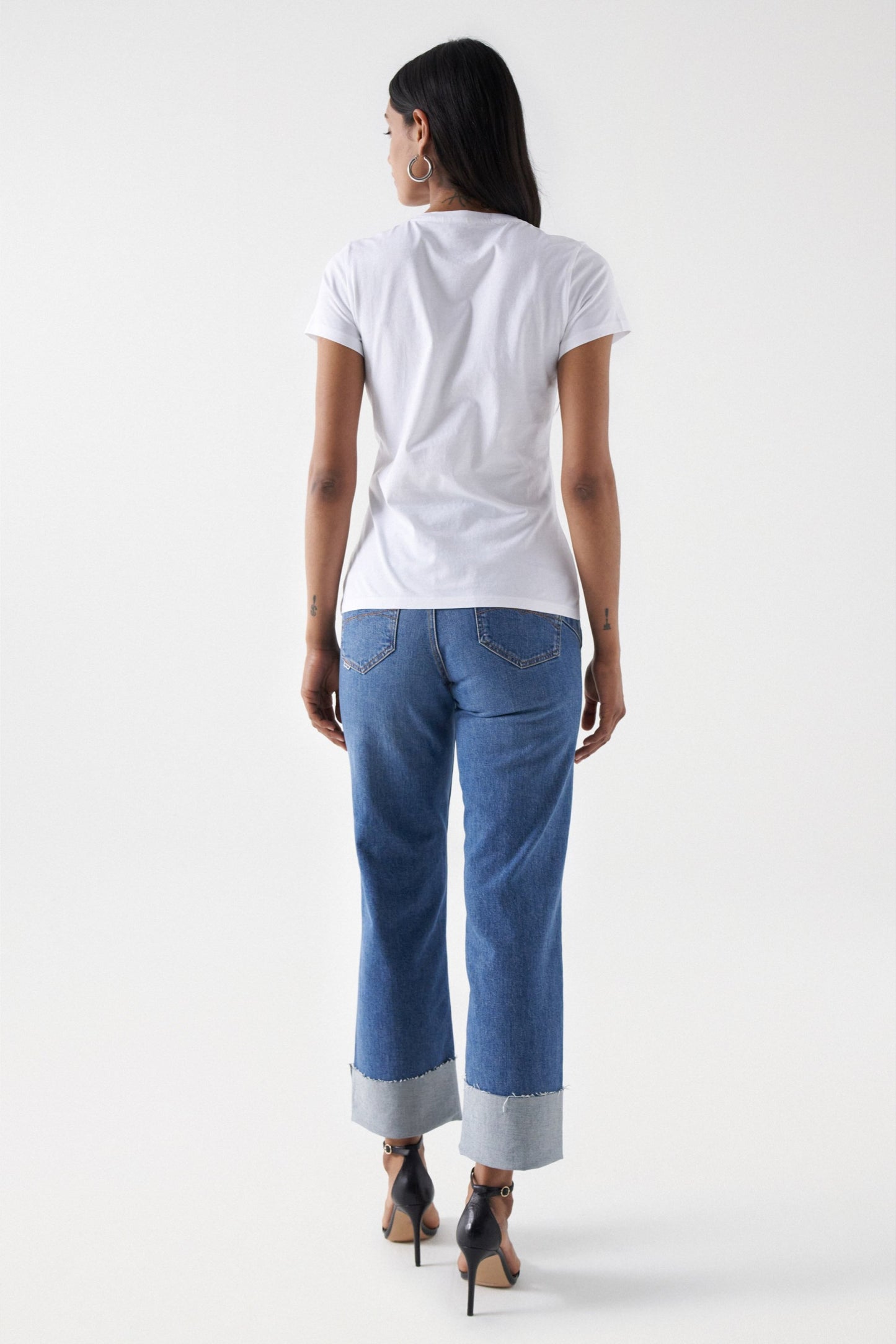 Salsa Logo Beaded Tee - White