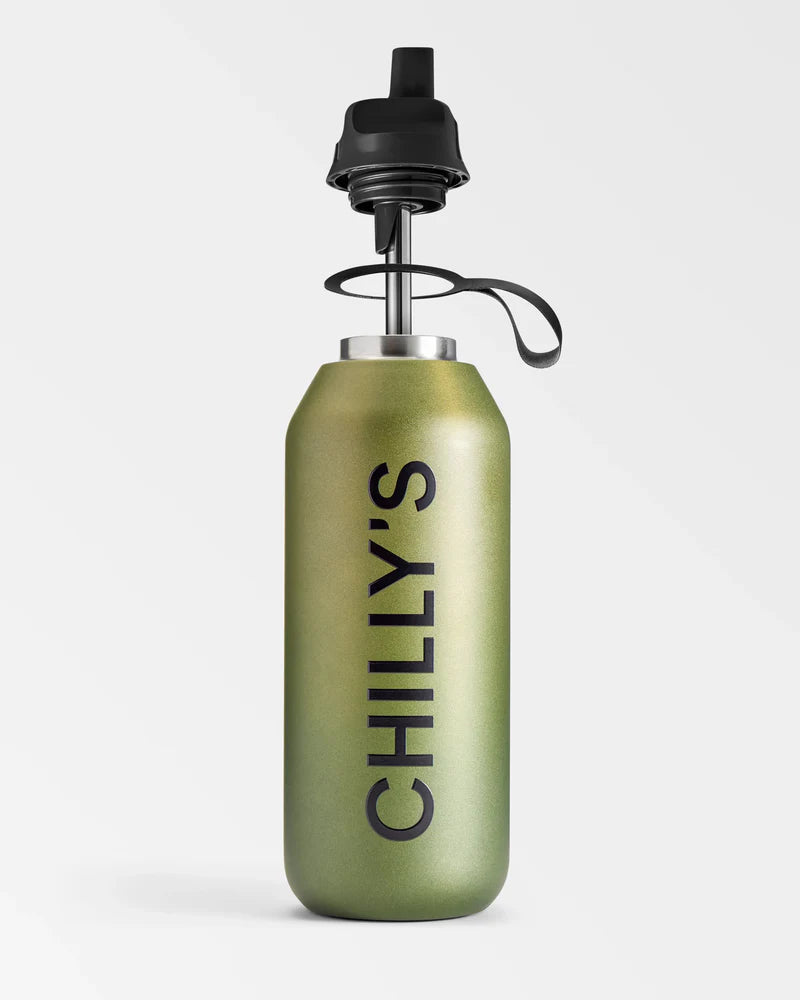Chilly’s 500ml Flip Bottle - Ombre Moss