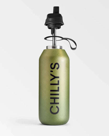 Chilly’s 500ml Flip Bottle - Ombre Moss