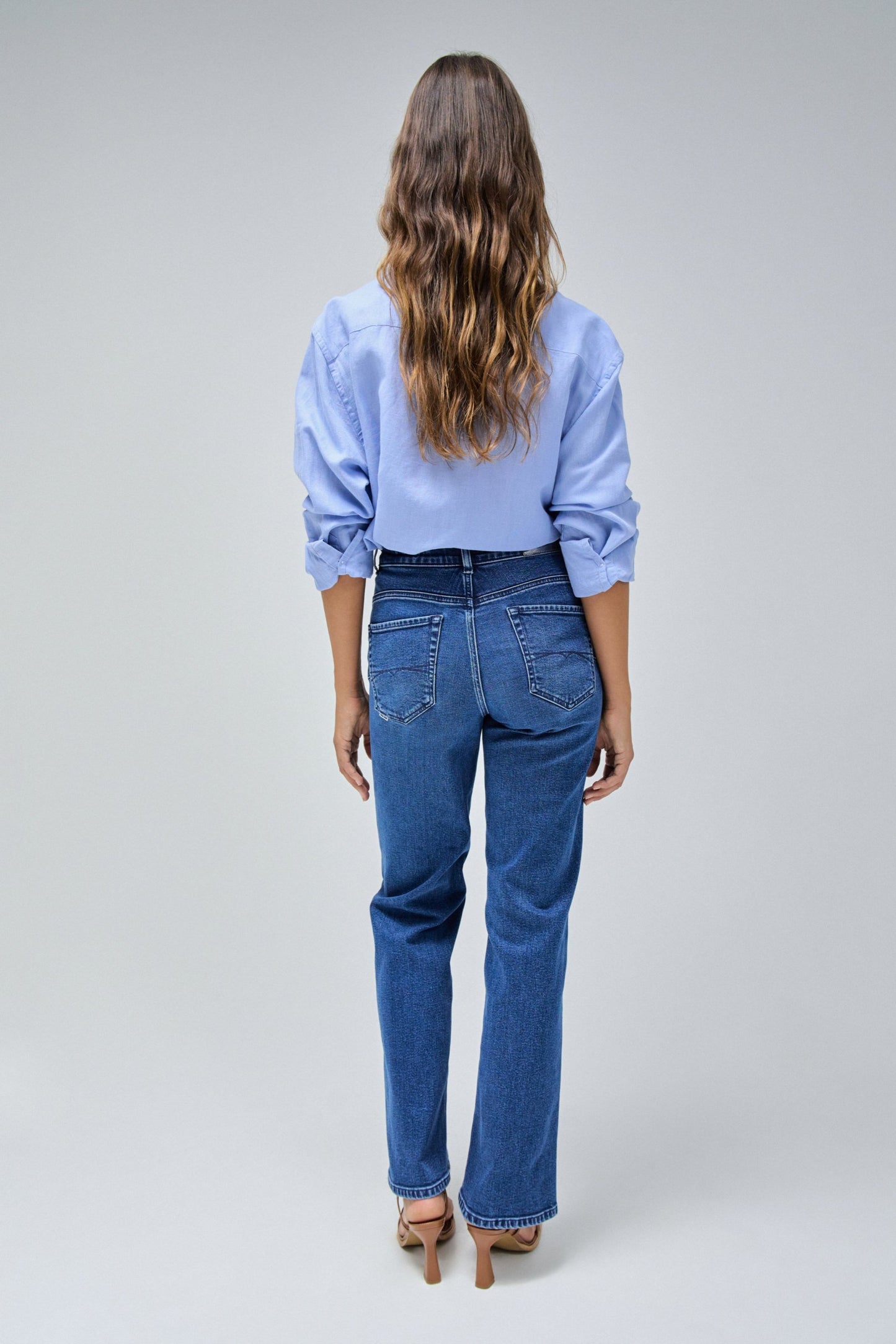 Salsa Faith Push In Straight Jean - Blue Denim