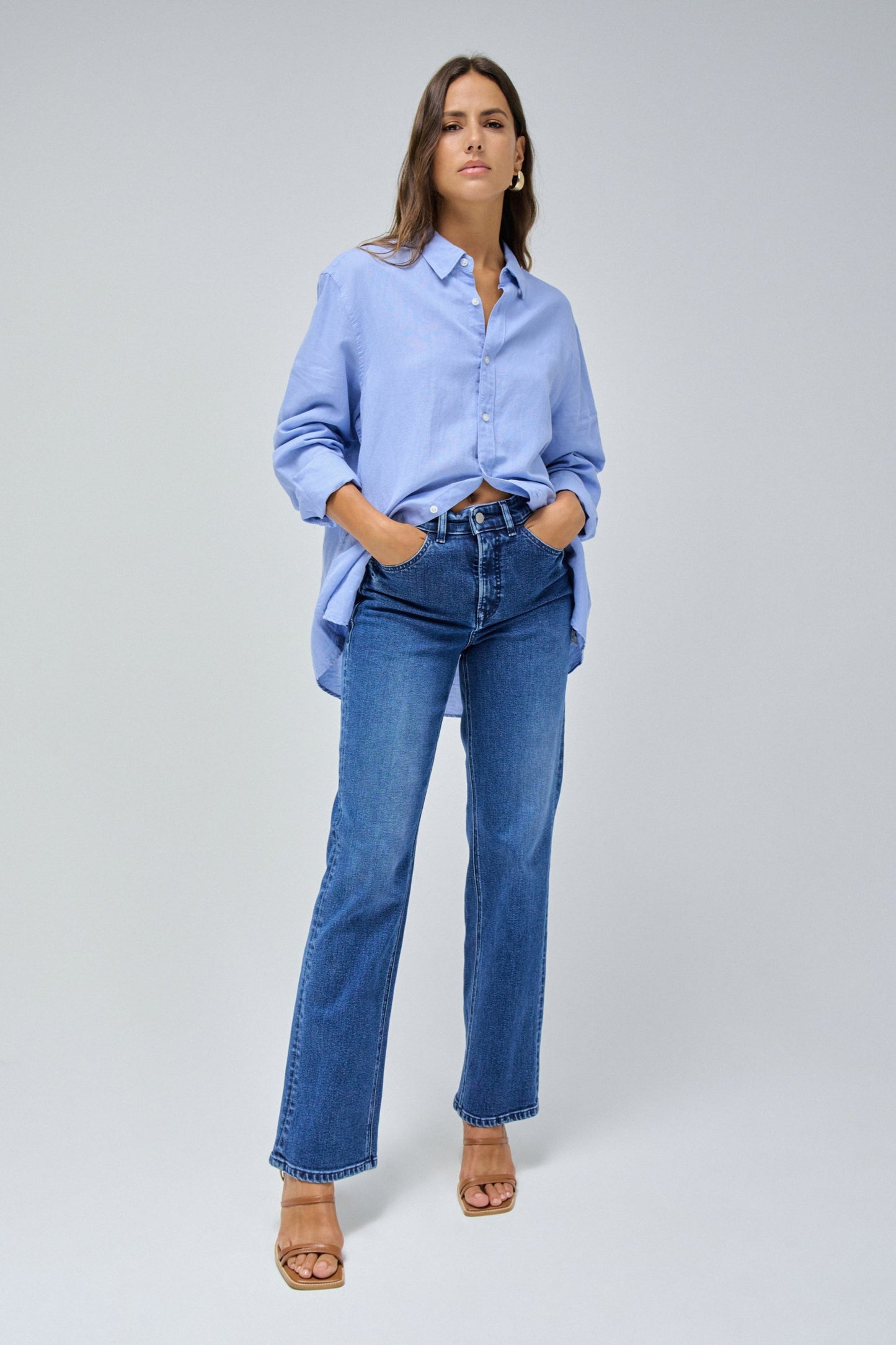 Salsa Faith Push In Straight Jean - Blue Denim