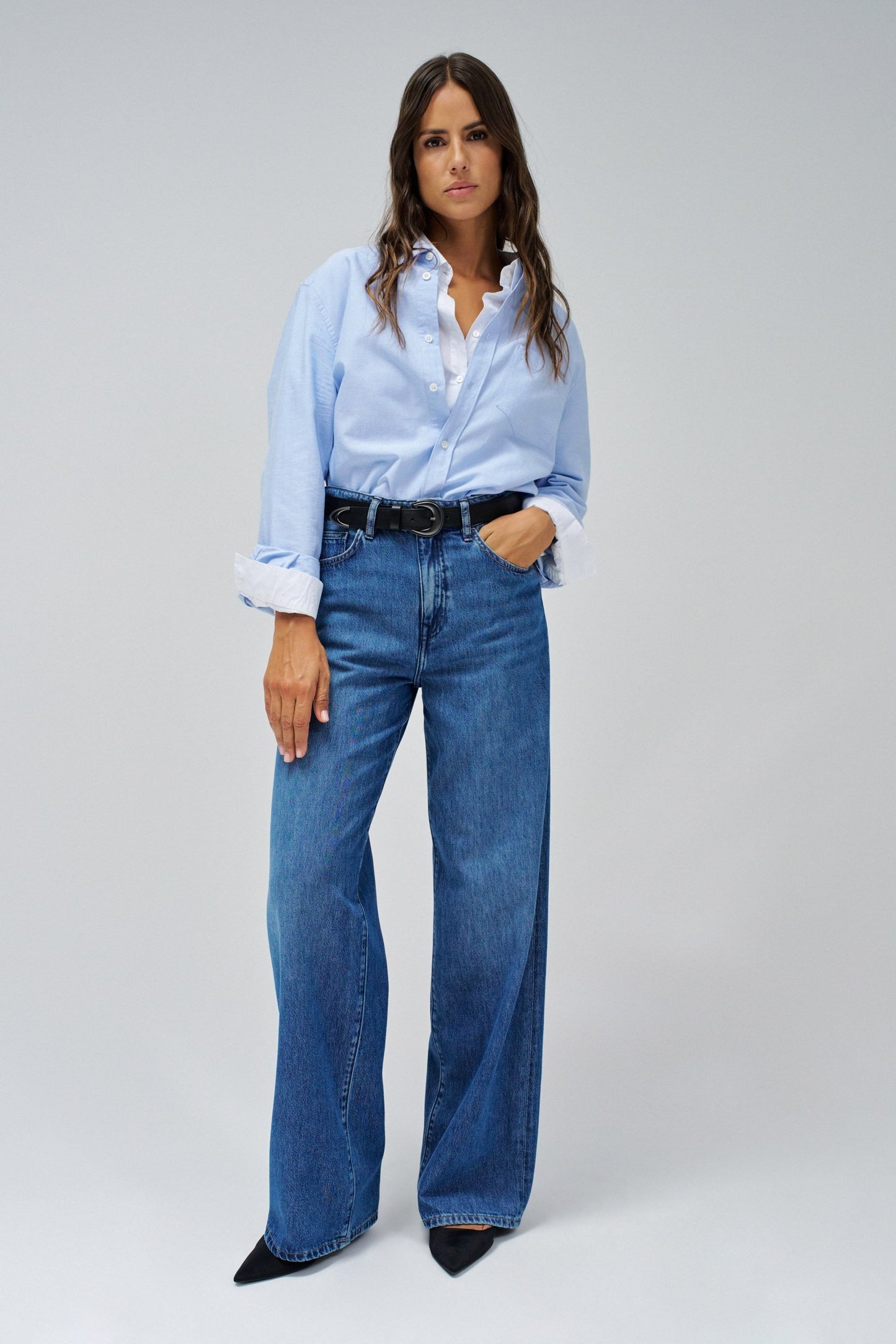 Salsa Super High Rise Wide Leg Jean