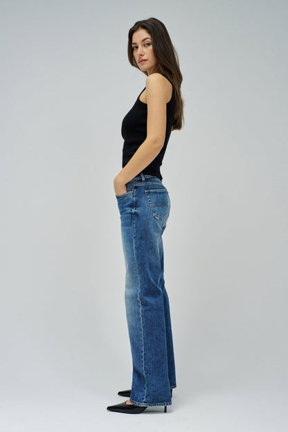 Salsa Low Rise Straight Jean - Blue Wash