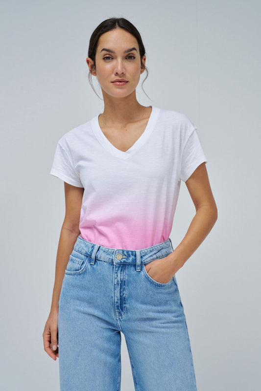 Salsa Jeans Gradient T-Shirt - Pink Fade
