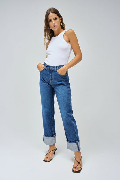 Salsa Tailored High Rise Straight Leg Jean
