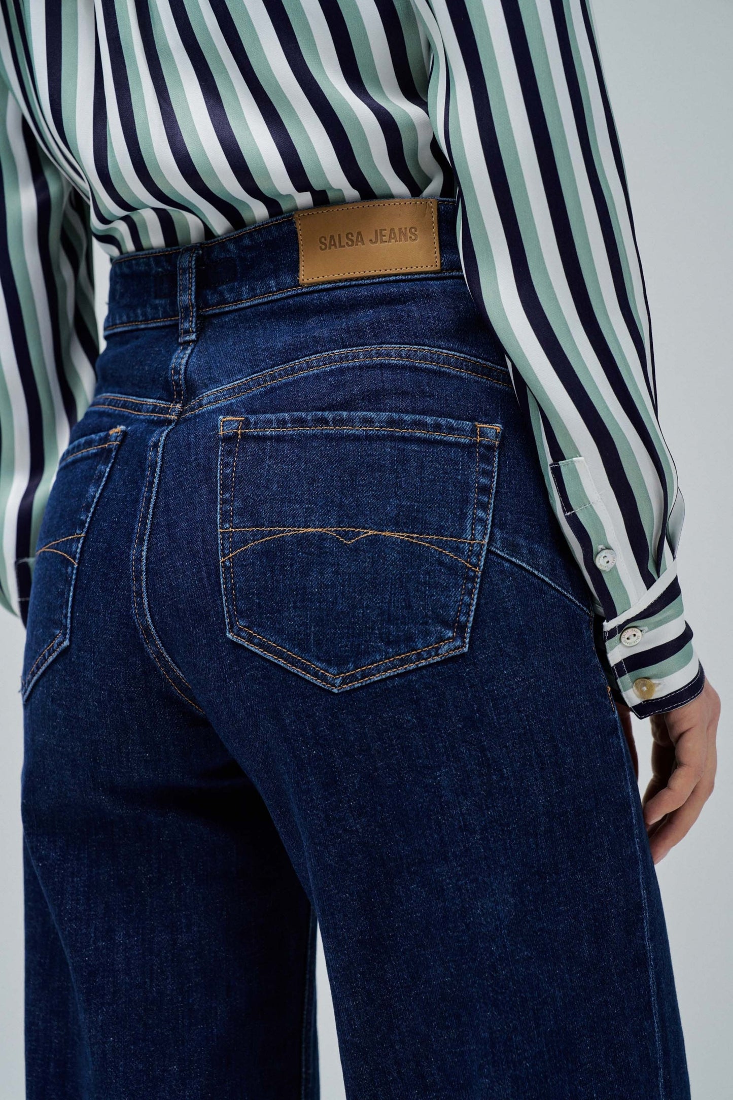 Salsa Faith Wide Leg Jean - Dark Wash