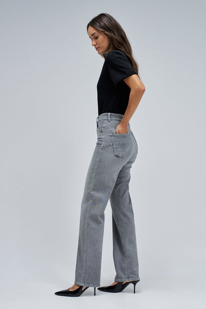 Salsa Faith Straight Leg Jean -Grey