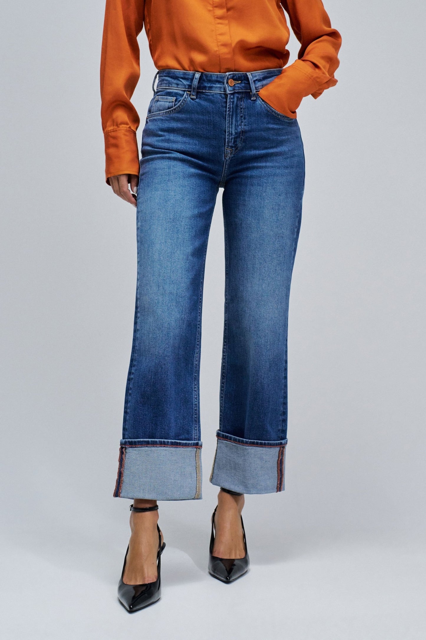 Salsa Tailored High Rise Straight Leg Jeans