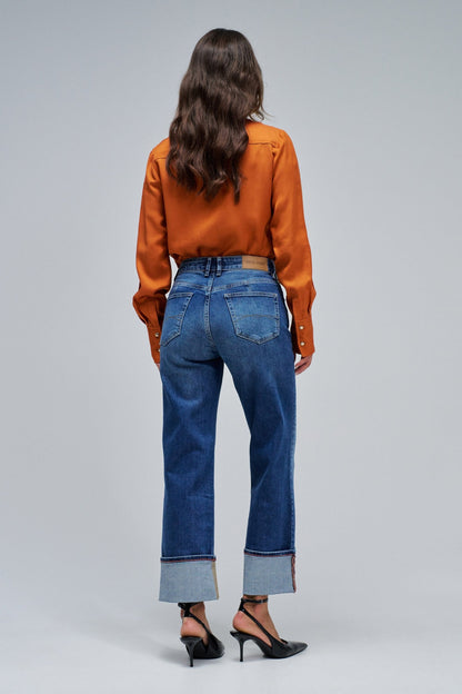 Salsa Tailored High Rise Straight Leg Jeans