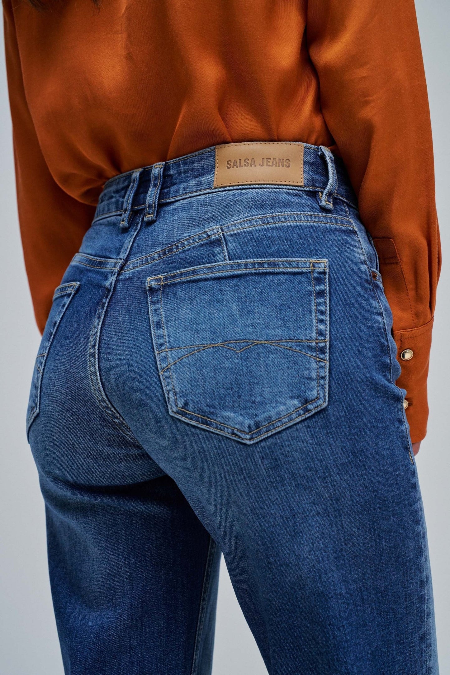 Salsa Tailored High Rise Straight Leg Jeans