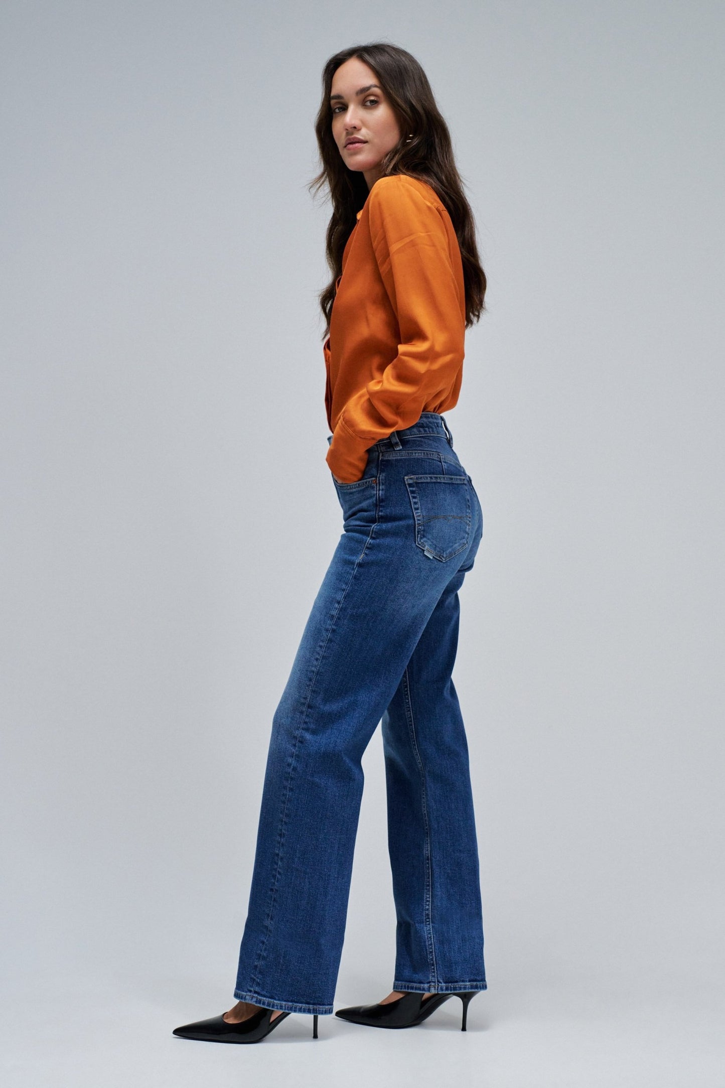 Salsa Tailored High Rise Straight Leg Jeans