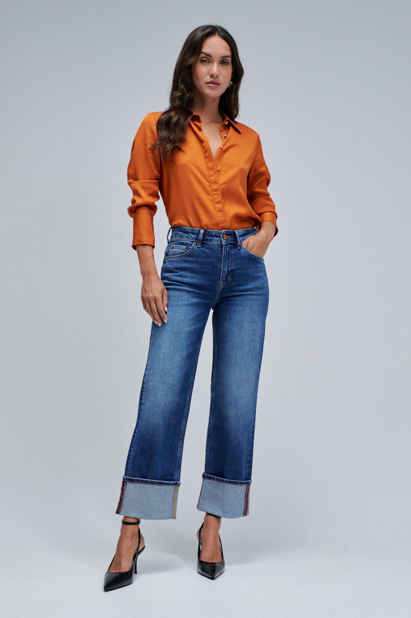 Salsa Tailored High Rise Straight Leg Jeans